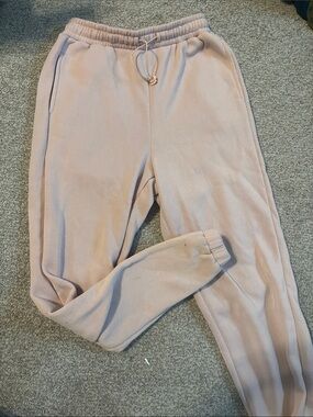 Women's Cozy Pink Track Pants - Elastic Waist Joggers